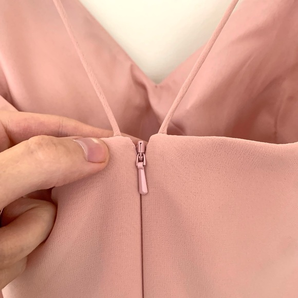 Jenny Yoo BHLDN Inesse Blush Pink Bridesmaid Flowy Dress 14 - Picture 9 of 11